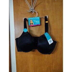 NEW Vanity Fair Body Caress Full Coverage Contour Bra 75335 black 40DD
